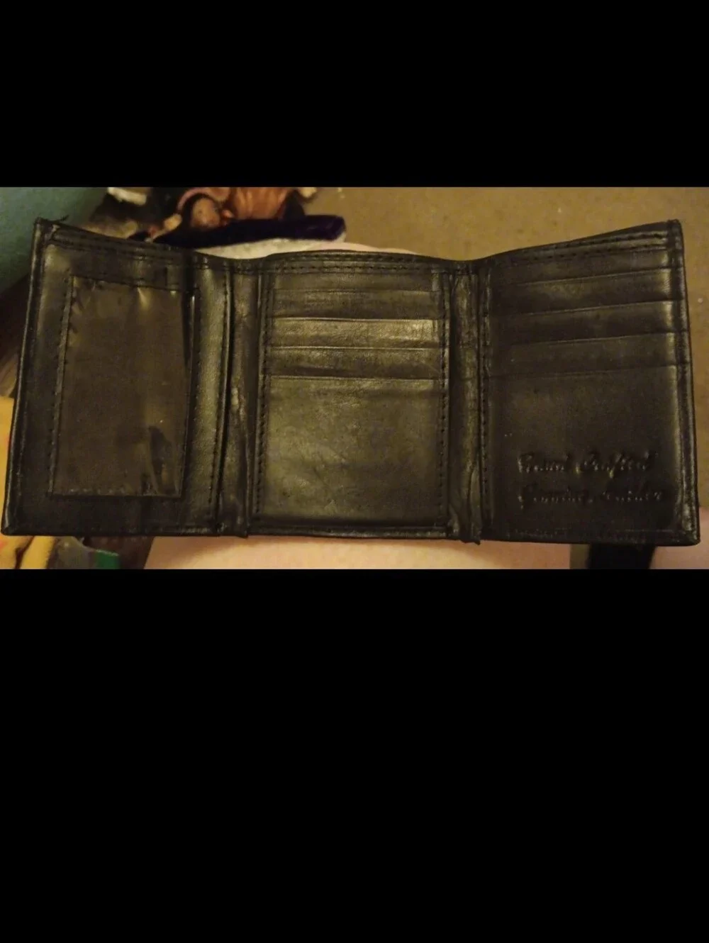 Black Tri-Fold Leather Wallet